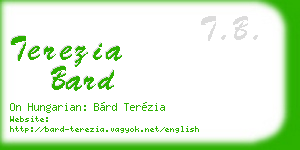 terezia bard business card